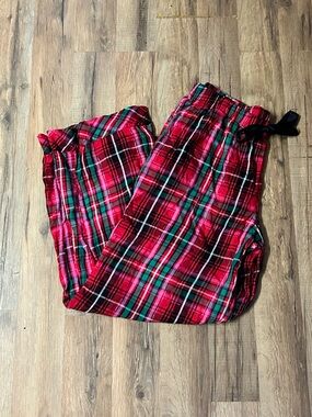 Victoria's Secret Flannel Pajama Sleep Pants Bottoms Women's M Red Plaid